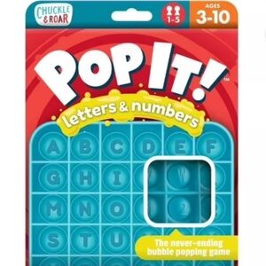 🦊Pop It! Letters & Numbers Blue